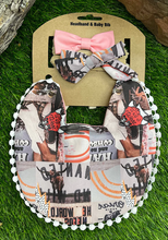 Load image into Gallery viewer, Punchy Baby Bibs w/ Headband Sets
