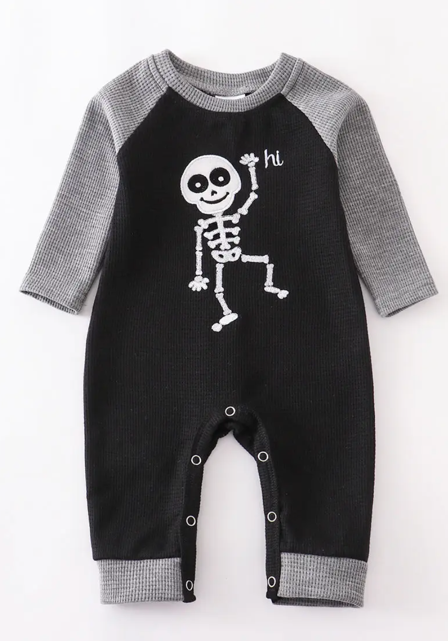 Baby Boy Skeleton Romper