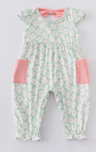 Load image into Gallery viewer, Floral Pocket Baby Romper
