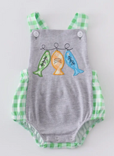 Load image into Gallery viewer, Fishing Applique Romper
