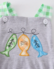 Load image into Gallery viewer, Fishing Applique Romper
