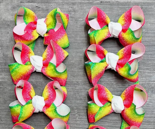 Tie-Dye Bow Set