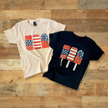 Load image into Gallery viewer, Popsicle Tees (Navy/Pink)
